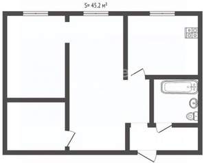 2-к квартира, вторичка, 45м2, 4/5 этаж