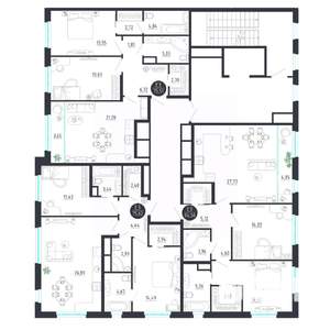 2-к квартира, строящийся дом, 85м2, 3/8 этаж