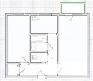 2-к квартира, вторичка, 44м2, 5/5 этаж
