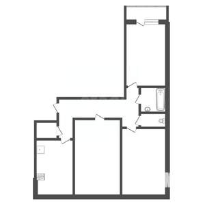 3-к квартира, вторичка, 65м2, 4/9 этаж