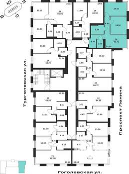 2-к квартира, вторичка, 63м2, 1/7 этаж