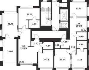 3-к квартира, вторичка, 116м2, 10/10 этаж