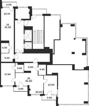 Студия квартира, вторичка, 41м2, 2/9 этаж