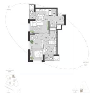 2-к квартира, вторичка, 81м2, 7/21 этаж