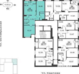 2-к квартира, вторичка, 74м2, 5/9 этаж
