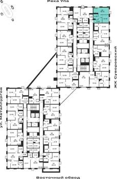 1-к квартира, строящийся дом, 40м2, 2/25 этаж