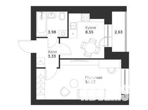 1-к квартира, вторичка, 35м2, 4/5 этаж
