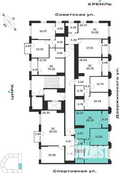 2-к квартира, вторичка, 68м2, 6/10 этаж