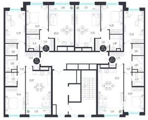 2-к квартира, строящийся дом, 85м2, 2/8 этаж
