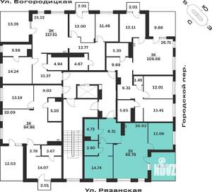 2-к квартира, вторичка, 79м2, 4/4 этаж