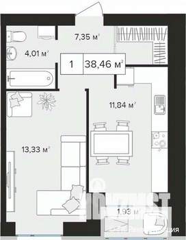 1-к квартира, вторичка, 38м2, 3/10 этаж