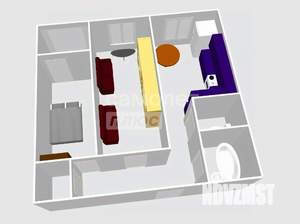 2-к квартира, вторичка, 53м2, 9/9 этаж