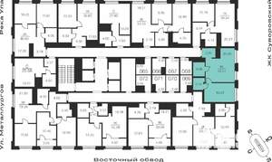 1-к квартира, вторичка, 45м2, 13/25 этаж