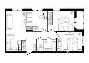 3-к квартира, строящийся дом, 78м2, 12/25 этаж
