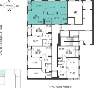 3-к квартира, вторичка, 82м2, 1/9 этаж