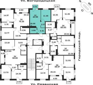 1-к квартира, вторичка, 43м2, 2/4 этаж