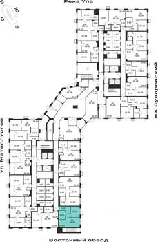 1-к квартира, строящийся дом, 41м2, 1/25 этаж