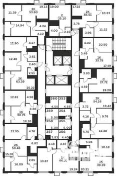 2-к квартира, строящийся дом, 47м2, 25/25 этаж