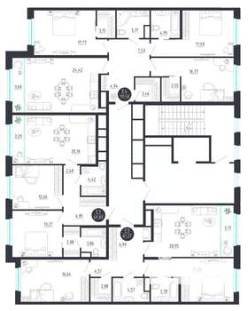 3-к квартира, строящийся дом, 112м2, 8/8 этаж