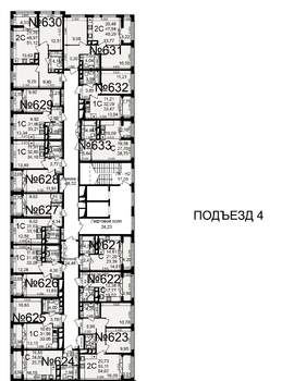 1-к квартира, строящийся дом, 21м2, 2/18 этаж