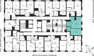1-к квартира, вторичка, 45м2, 11/25 этаж
