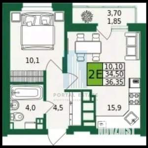 1-к квартира, вторичка, 36м2, 3/9 этаж