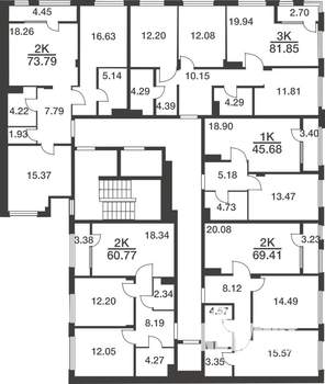 2-к квартира, вторичка, 69м2, 6/9 этаж