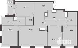 4-к квартира, вторичка, 137м2, 19/21 этаж