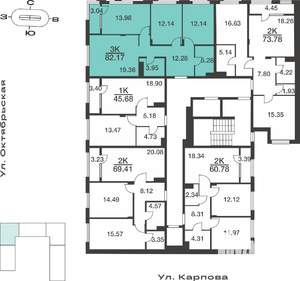3-к квартира, вторичка, 82м2, 2/9 этаж