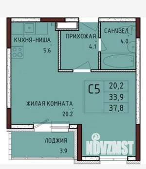 1-к квартира, вторичка, 38м2, 10/16 этаж