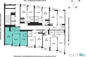 2-к квартира, вторичка, 76м2, 6/9 этаж