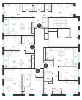 2-к квартира, строящийся дом, 75м2, 2/8 этаж