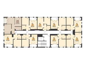 1-к квартира, строящийся дом, 38м2, 5/5 этаж