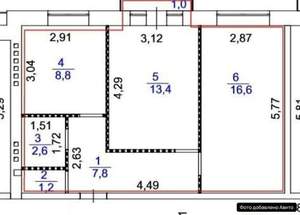 2-к квартира, вторичка, 50м2, 3/3 этаж