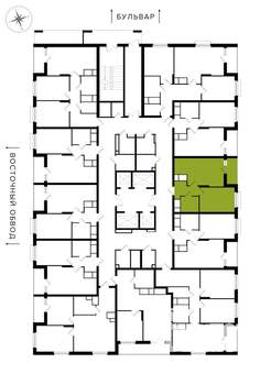 1-к квартира, вторичка, 39м2, 4/25 этаж