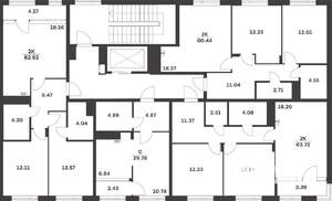 2-к квартира, вторичка, 63м2, 3/4 этаж