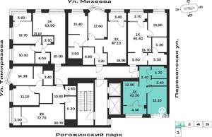 1-к квартира, вторичка, 42м2, 17/24 этаж