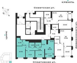 3-к квартира, вторичка, 89м2, 2/10 этаж