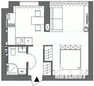 1-к квартира, вторичка, 32м2, 5/5 этаж
