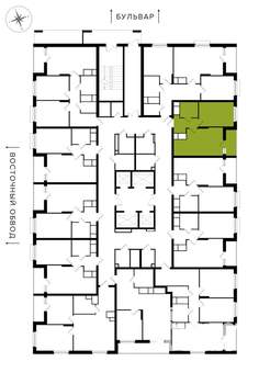 1-к квартира, вторичка, 39м2, 9/25 этаж