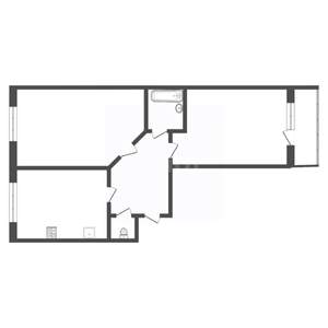 2-к квартира, сданный дом, 57м2, 1/3 этаж