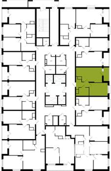 1-к квартира, вторичка, 40м2, 22/25 этаж