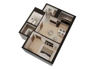 1-к квартира, вторичка, 45м2, 13/25 этаж