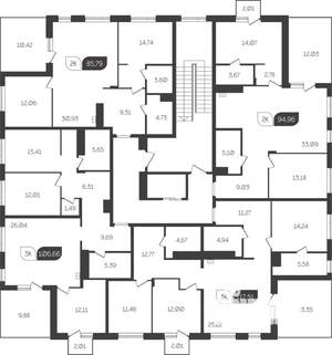 3-к квартира, вторичка, 108м2, 4/4 этаж