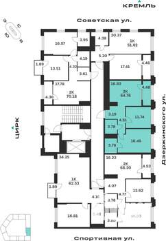 2-к квартира, вторичка, 65м2, 6/10 этаж