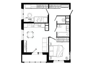 2-к квартира, строящийся дом, 60м2, 11/25 этаж