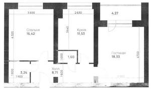 2-к квартира, вторичка, 64м2, 4/5 этаж