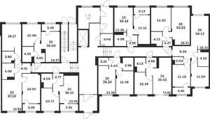 2-к квартира, вторичка, 58м2, 1/15 этаж