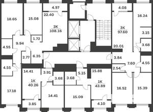 3-к квартира, вторичка, 98м2, 7/10 этаж